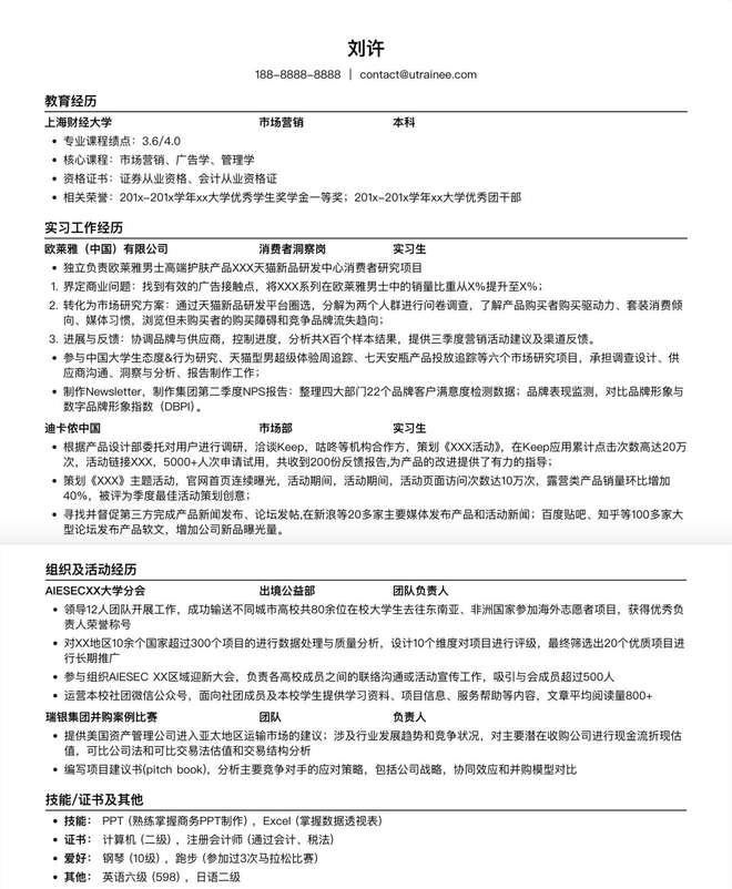 营销策划类的岗位怎么写简历比较好？(图2)