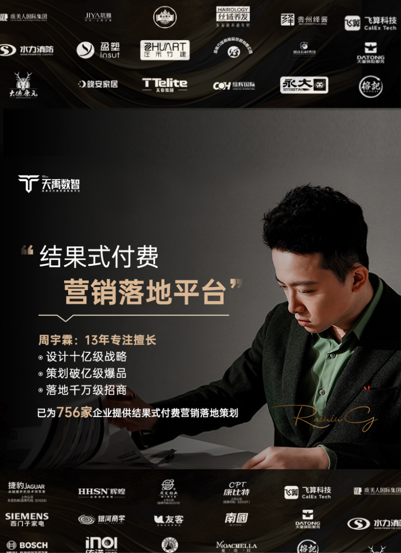 纯佣合作0策划费天禹数智搭建结果式付费营销落地平台(图2)
